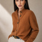 Madison Avenue Cardigan — Fire Orange, studio product shot