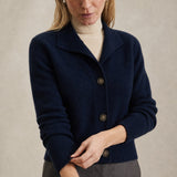 Madison Avenue Cardigan — Navy, studio product shot