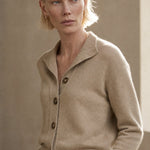 Madison Avenue Cardigan — Camel, studio product shot