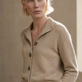 Madison Avenue Cardigan — Camel, studio product shot
