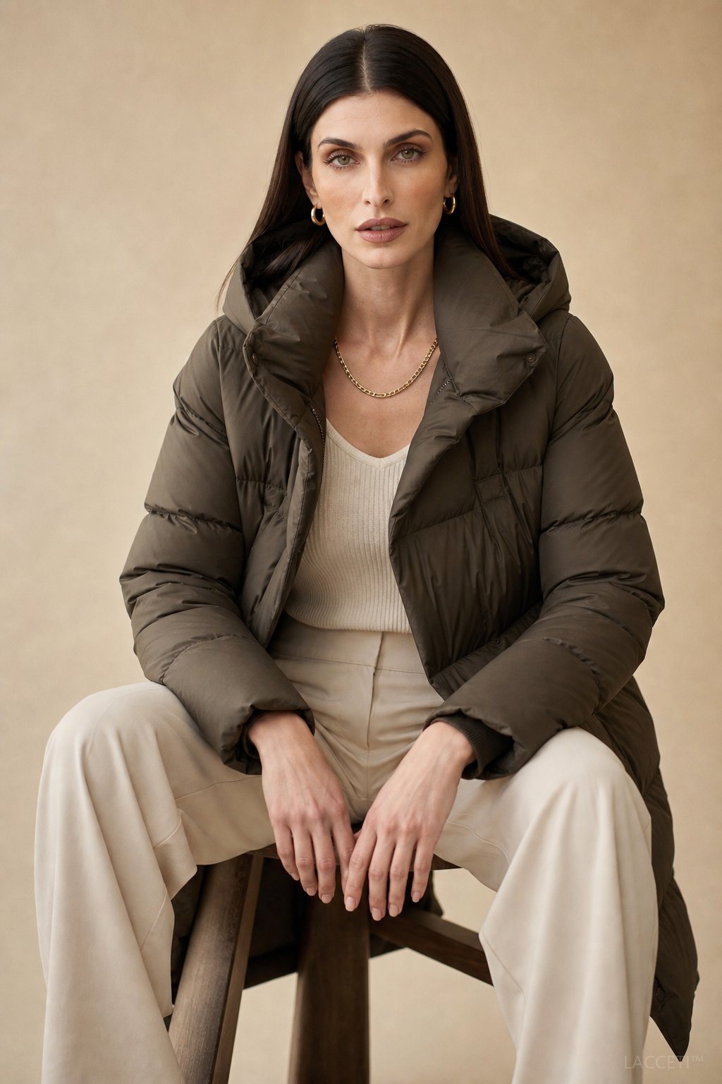 Margaux Long Down Parka, studio product shot
