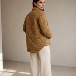 Natalie Quilted Down Jacket — Brown, banana_republic product shot