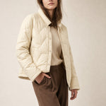 Natalie Quilted Down Jacket — Ivory, banana_republic product shot