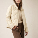 Natalie Quilted Down Jacket — Ivory, banana_republic product shot