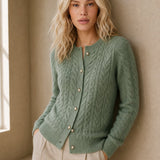 New London Pearl Button Cardigan — Lime, banana_republic product shot