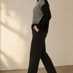 Nordic Grace Trousers — Black, banana_republic product shot