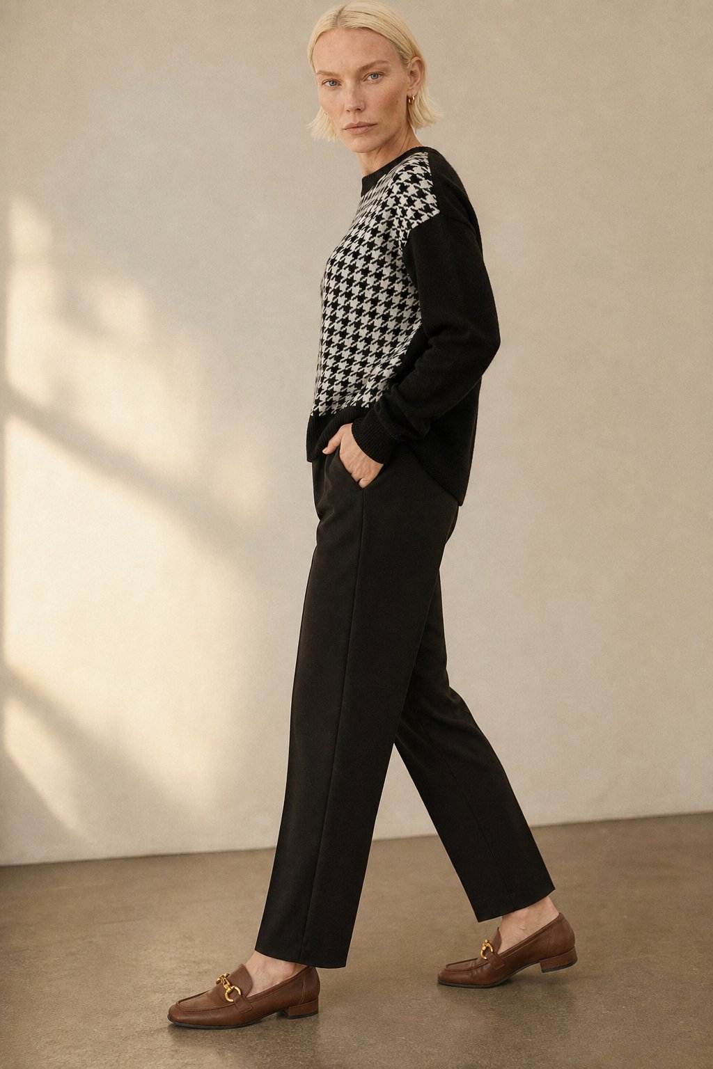 Nordic Grace Trousers — Black, banana_republic product shot