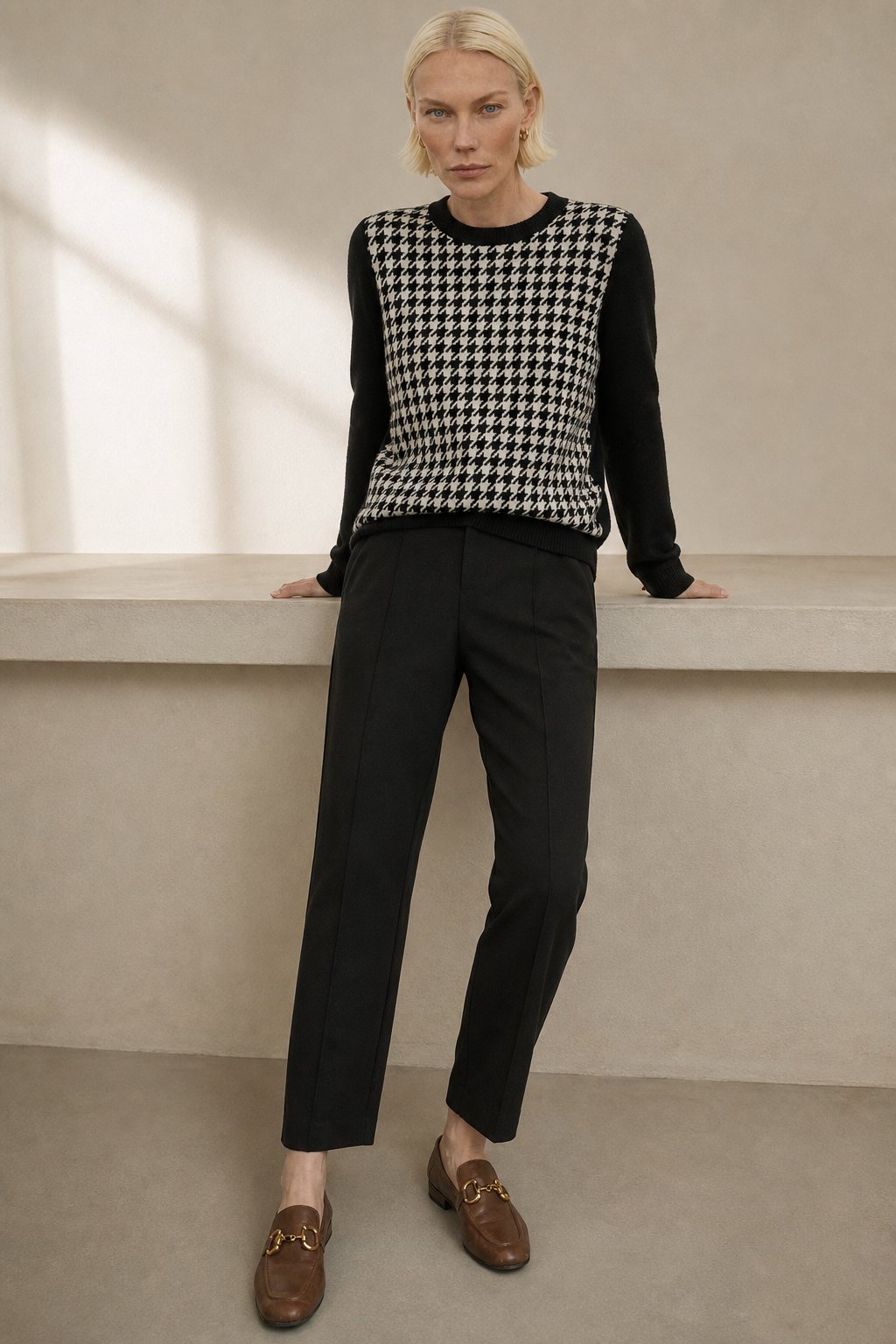 Nordic Grace Trousers — Black, banana_republic product shot