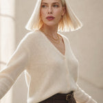 Nordique Knit Top — Ivory, studio product shot