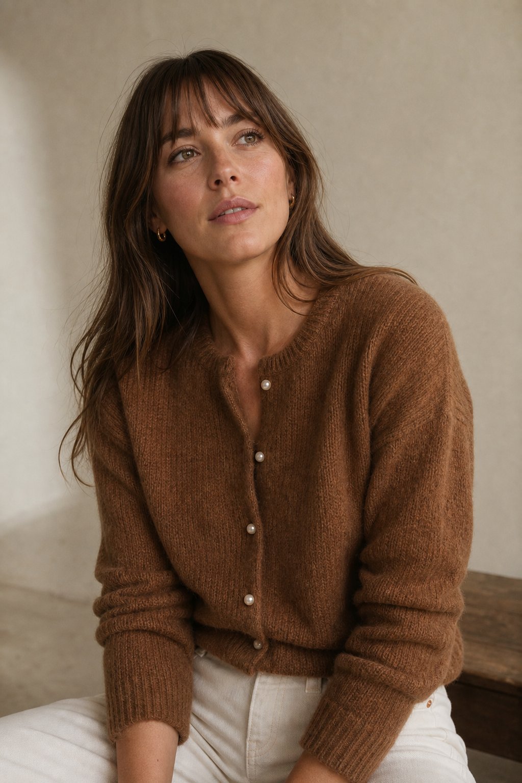 Nordique Knit Top — Brown, studio product shot