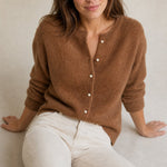 Nordique Knit Top — Brown, studio product shot