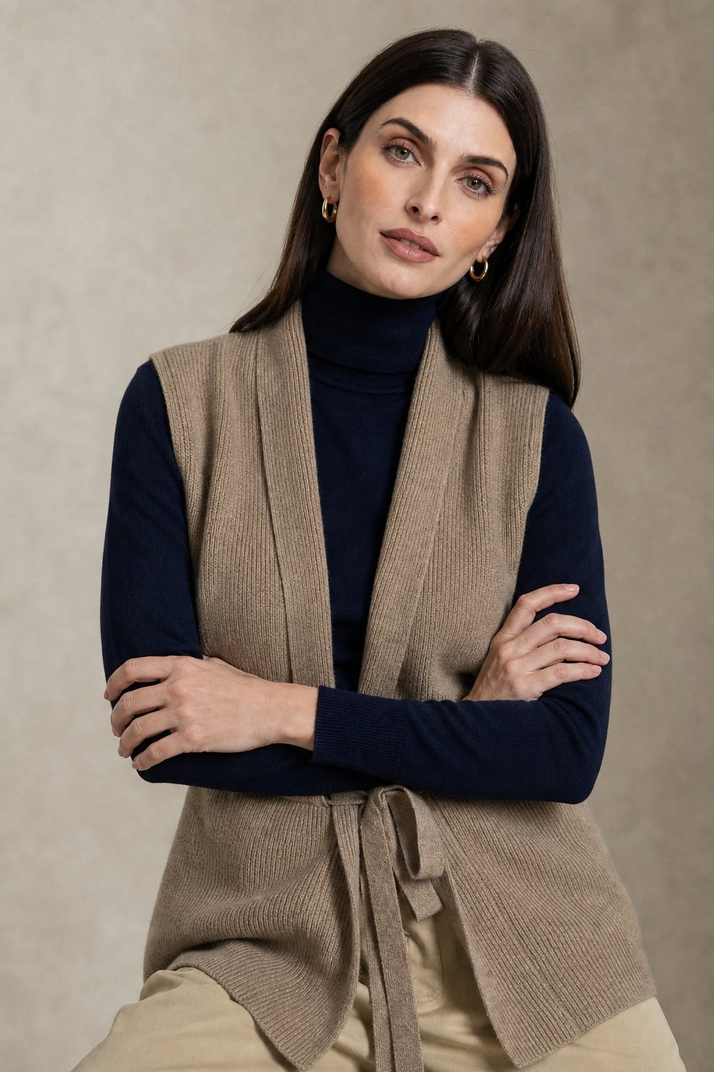Nordsätern Cashmere Vest — Camel, banana_republic product shot
