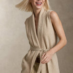 Nordsätern Cashmere Vest — Beige, banana_republic product shot