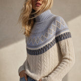 Northshore Fair Isle Sweater — Sky, banana_republic product shot