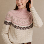 Northshore Fair Isle Sweater — Pink, banana_republic product shot