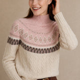 Northshore Fair Isle Sweater — Pink, banana_republic product shot