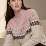 Northshore Fair Isle Sweater — Pink, banana_republic product shot