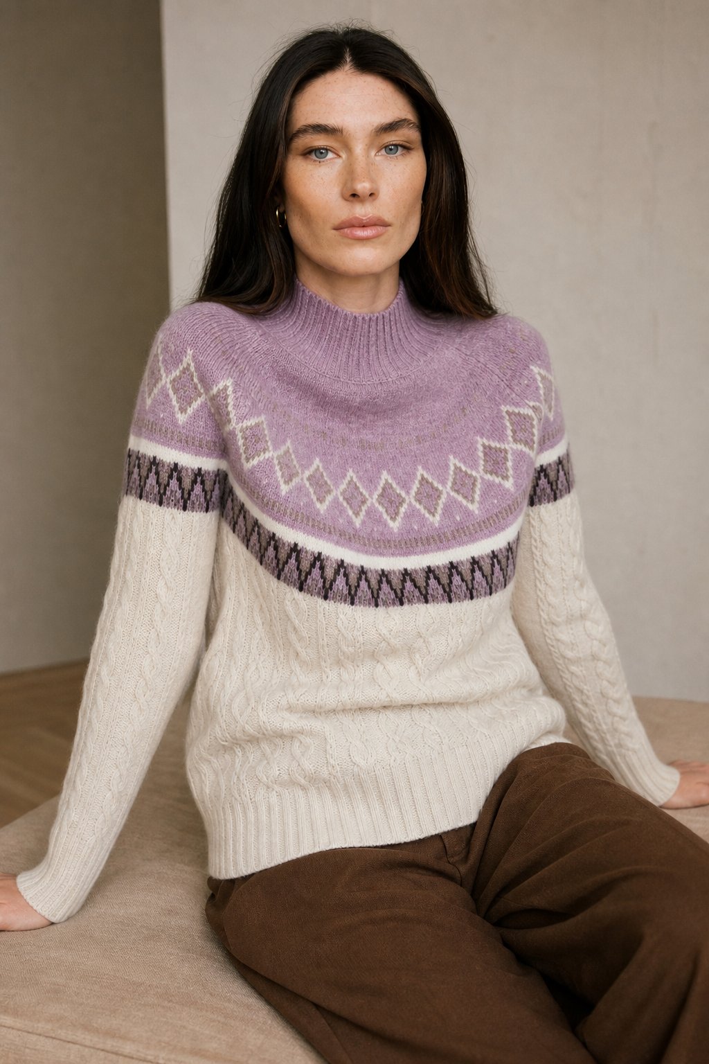 Northshore Fair Isle Sweater — Lavender, banana_republic product shot
