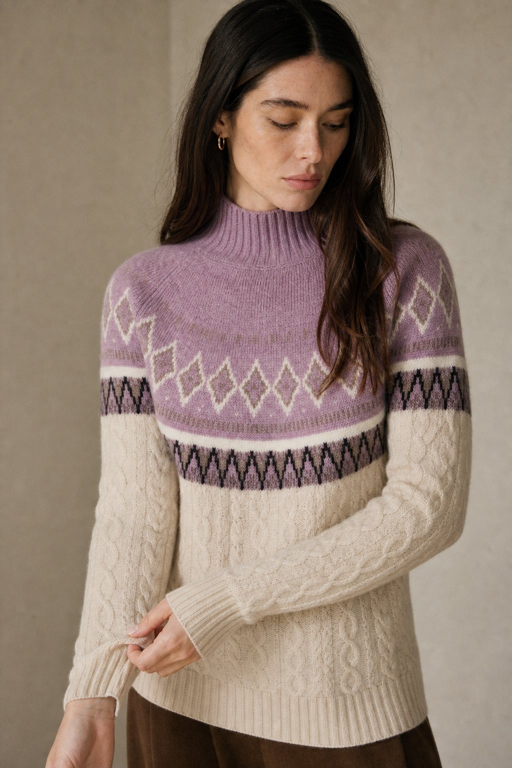 Northshore Fair Isle Sweater — Lavender, banana_republic product shot