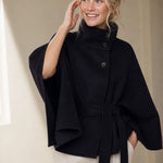 Novara Wool-Blend Cape Coat — Navy, banana_republic product shot