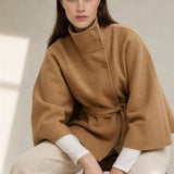 Novara Wool-Blend Cape Coat — Khaki, banana_republic product shot
