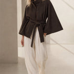 Novara Wool-Blend Cape Coat — Coffee, banana_republic product shot