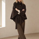 Novara Wool-Blend Cape Coat — Coffee, banana_republic product shot