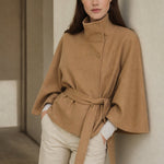Novara Wool-Blend Cape Coat — Khaki, banana_republic product shot