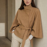 Novara Wool-Blend Cape Coat — Khaki, banana_republic product shot