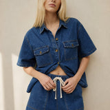 Olivia Denim 2-Piece Set — Blue, banana_republic product shot