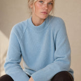 Oversized Wool Knit Sweater — Sky, banana_republic product shot