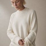 Oversized Wool Knit Sweater — White, banana_republic product shot