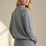 Palermo Polo Knit Set — Gray, studio product shot