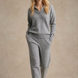 Palermo Polo Knit Set — Gray, studio product shot