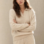 Palermo Polo Knit Set — Khaki, studio product shot