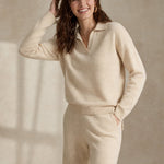Palermo Polo Knit Set — Khaki, studio product shot