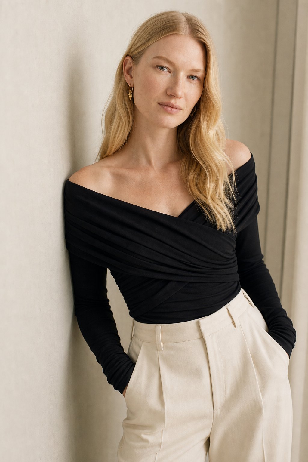 Paris Street Top — Black, banana_republic product shot