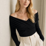 Paris Street Top — Black, banana_republic product shot