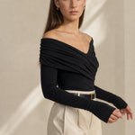 Paris Street Top — Black, banana_republic product shot