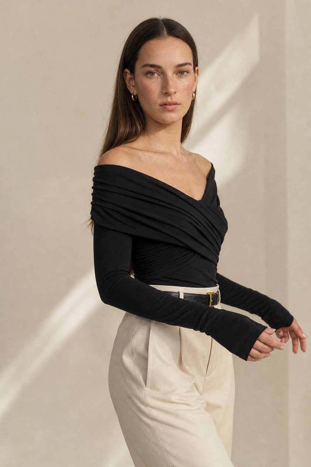 Paris Street Top — Black, banana_republic product shot