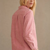 Pastel Oxford Elegant Blouses — hawthorn red, banana_republic product shot