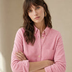 Pastel Oxford Elegant Blouses — hawthorn red, banana_republic product shot