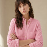 Pastel Oxford Elegant Blouses — hawthorn red, banana_republic product shot