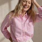 Pastel Oxford Elegant Blouses — pink, banana_republic product shot