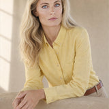 Pastel Oxford Elegant Blouses — yellow, banana_republic product shot