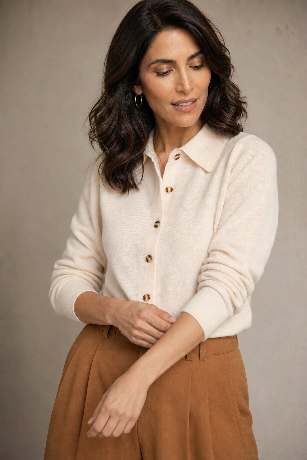 Riverdale Wool Polo — Ivory, banana_republic product shot
