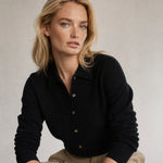 Riverdale Wool Polo — Black, banana_republic product shot