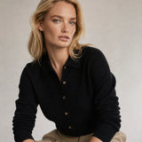 Riverdale Wool Polo — Black, banana_republic product shot