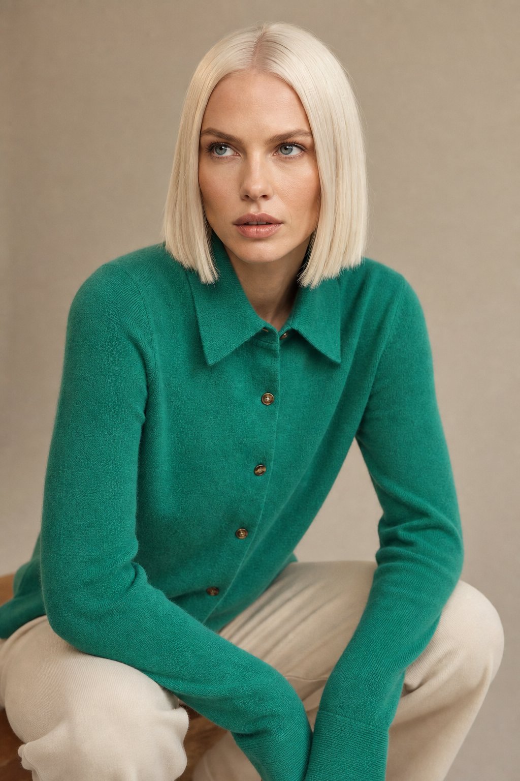 Riverdale Wool Polo — Green, banana_republic product shot