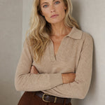 Roma Cotton Knit Polo — Khaki, banana_republic product shot